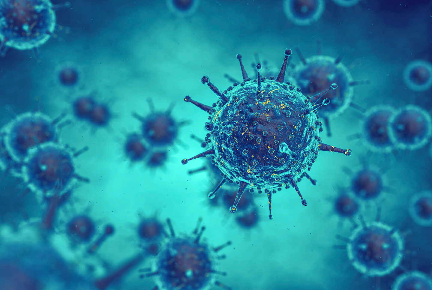Artistic depiction of a virus